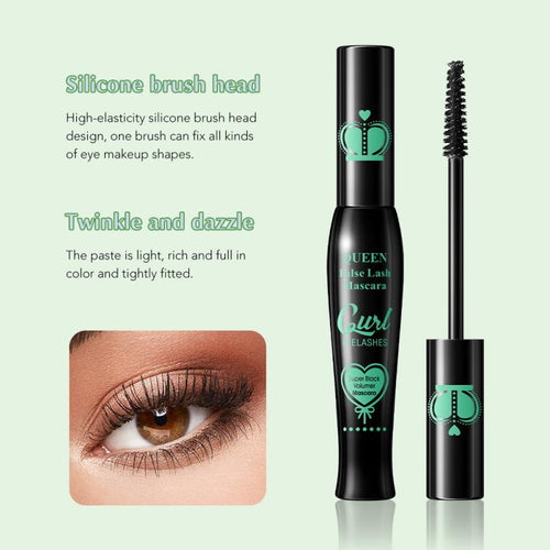 “Buy 2 Get 1 Free! Silicone Brush Queen Mascara – Curl Like False Lashes ”