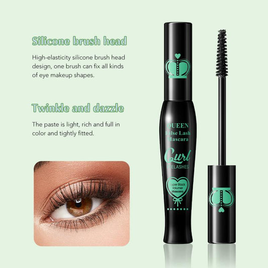 “Buy 2 Get 1 Free! Silicone Brush Queen Mascara – Curl Like False Lashes ”