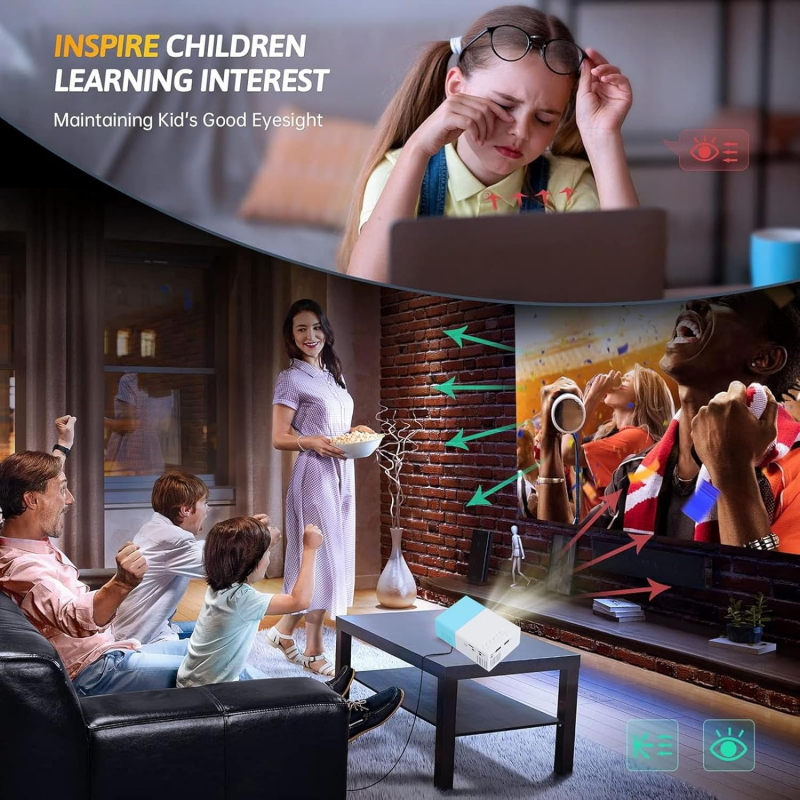 š„Limited Time 50% Off! | Mini portable 1080P HD projector- let you enjoy a visual feast anytime, anywhereļ¼