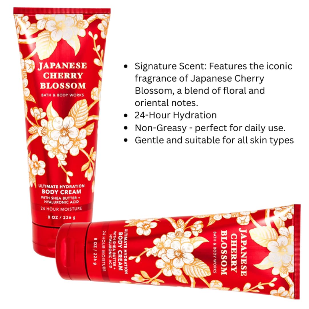 🔥50% off limited-time sale🔥 |Shea Body Cream, Japanese Cherry Blossom, 8 Ounce
