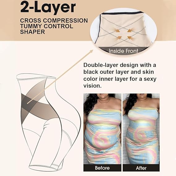 🔥50% off limited-time sale🔥 |Tummy Control Shapewear for Women High Waisted Butt Lifting Panties Thigh Slimmer Body Shaper Shorts