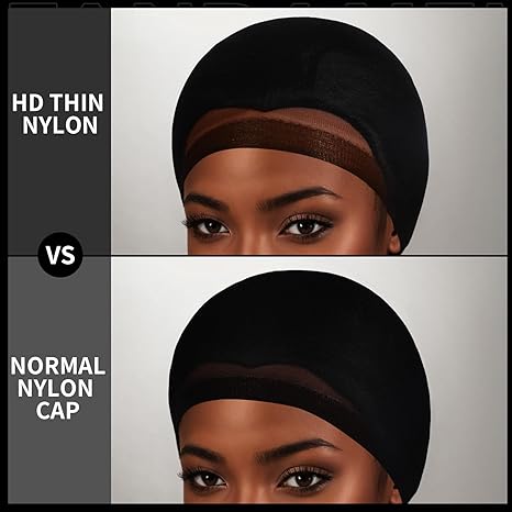 🔥50% off limited-time sale🔥 |HD Wig Caps Super Thin, Two-pack,4PCS Ultra Thin Wig Caps Black