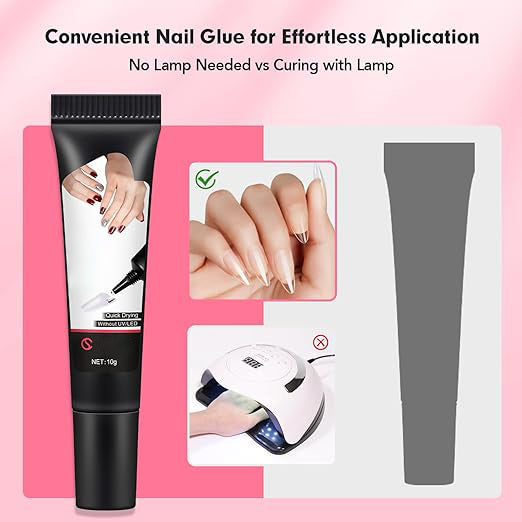 🔥50% off limited-time sale🔥 |Newly Upgraded Quick Drying 10g Semi Solid Nail Glue Gel