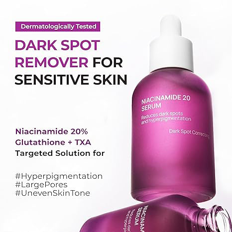 🔥50% off limited-time sale🔥 |Niacinamide 20 Serum - Korean Face Serum with Glutathione, TXA Tranexamic Acid and Centella Complex - Reduces Pigmentation, Uneven Skin Tone, Pore Care for Sensitive Skin