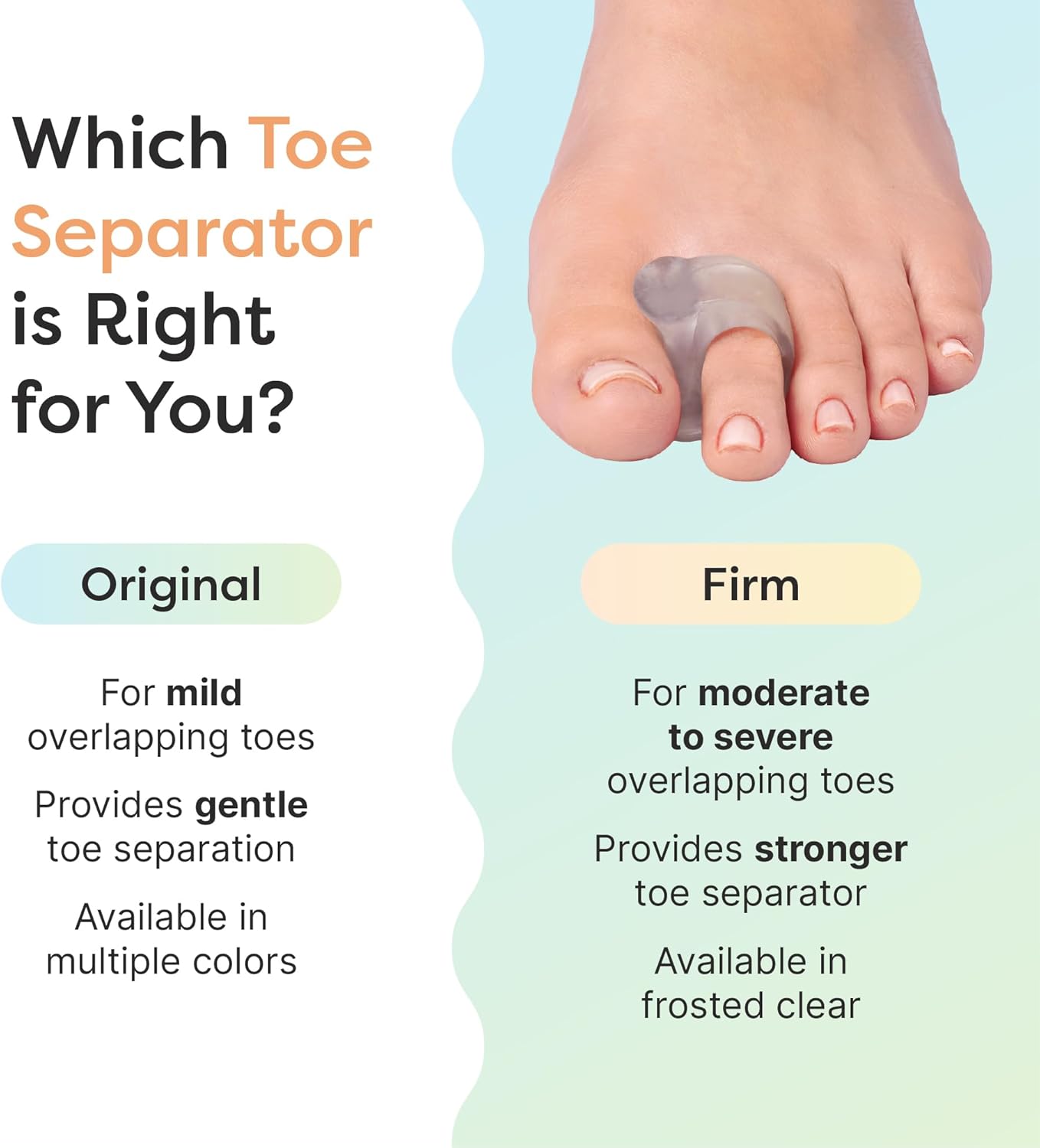 🔥50% off limited-time sale🔥 |Gel Toe Separators for Overlapping Toes, Bunions, Big Toe Alignment, Corrector and Spacer