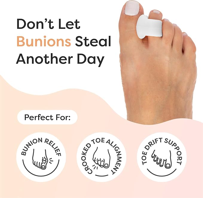 🔥50% off limited-time sale🔥 |Gel Toe Separators for Overlapping Toes, Bunions, Big Toe Alignment, Corrector and Spacer