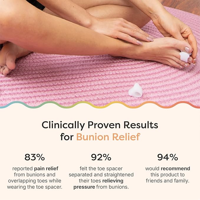 🔥50% off limited-time sale🔥 |Gel Toe Separators for Overlapping Toes, Bunions, Big Toe Alignment, Corrector and Spacer