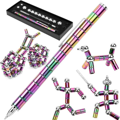 “Fun Magnetic Fidget Pen - Calming Stress Relief Toy | Unique Gift for Kids, Teens & Friends🎉🎉🎉”