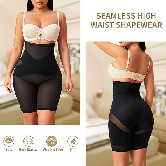 🔥50% off limited-time sale🔥 |Tummy Control Shapewear for Women High Waisted Butt Lifting Panties Thigh Slimmer Body Shaper Shorts
