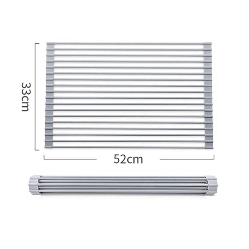 Multipurpose Roll-Up Dish Drying Rack